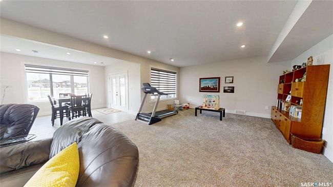 Living area featuring recessed lighting and carpet floors | Image 27