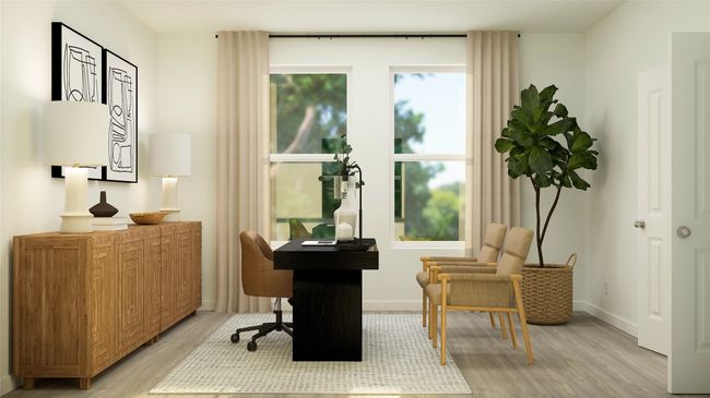Office space with light wood-type flooring and baseboards | Image 6