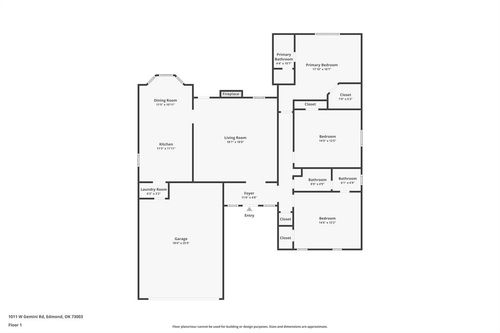 1011 W Gemini Rd, Edmond, OK, 73003-5809 | Card Image