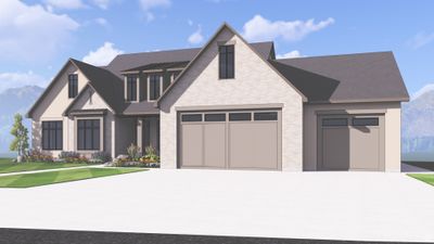 View of front facade with a garage, a front lawn, and a mountain view | Image 2