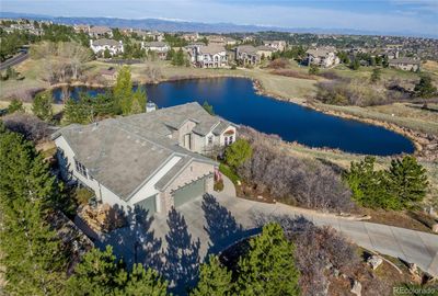 Ariel view over house and pond | Image 2