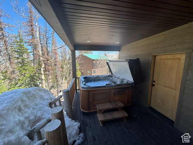 Wooden terrace with a hot tub | Image 48