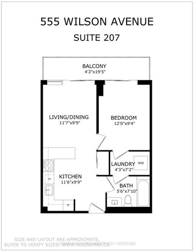 E207 - 555 Wilson Ave, Condo with 1 bedrooms, 1 bathrooms and 1 parking in North York ON | Image 2