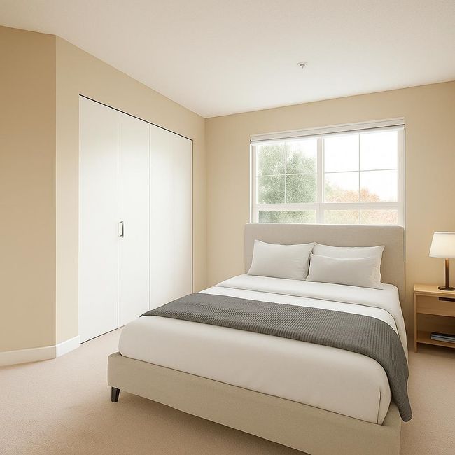 Bedroom featuring a closet, baseboards, and light carpet | Image 15