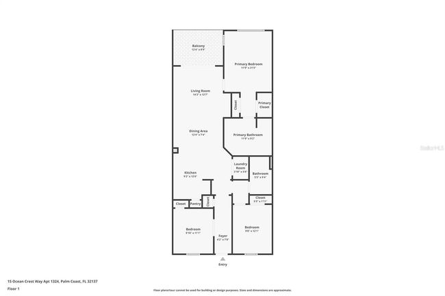 APT-1324 - 15 Ocean Crest Way, Condo with 2 bedrooms, 2 bathrooms and null parking in PALM COAST FL | Image 4
