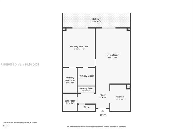 APT-2210 - 1250 S Miami Ave, Condo with 1 bedrooms, 2 bathrooms and null parking in Miami FL | Image 29
