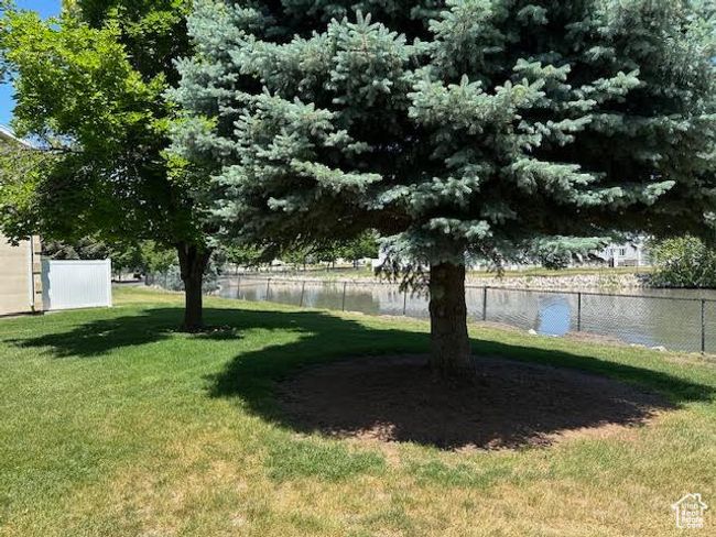 View of beautifully landscaped grounds featuring a water view | Image 4