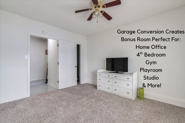 Garage Conversion Creates Bonus Room Perfect For: Home Office 4th Bedroom Gym Playroom Studio & More! | Image 21