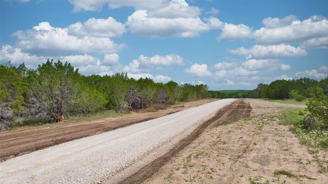 View of dirt / gravel road with a forest view | Image 6