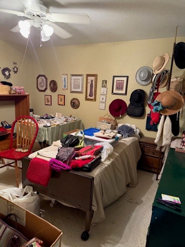 Bedroom with carpet and ceiling fan | Image 24