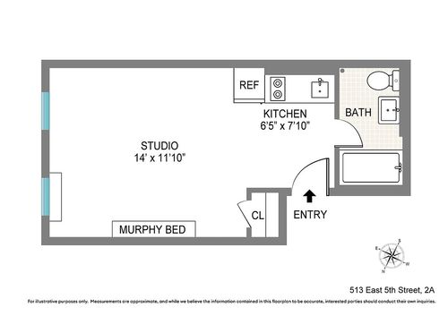 2a-513 E 5th St, New York, NY, 10009-6705 | Card Image