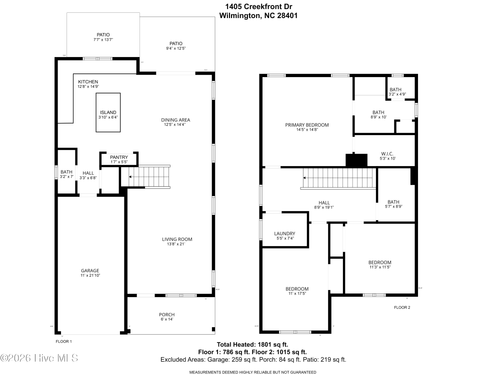 1405 Creekfront Drive, Wilmington, NC, 28401 | Card Image
