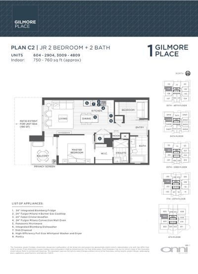 1804 - 2186 Gilmore Ave, Condo with 2 bedrooms, 2 bathrooms and 1 parking in Burnaby BC | Image 1