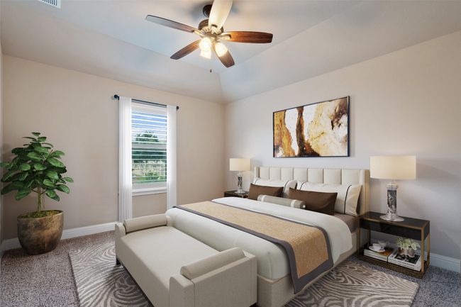 Bedroom featuring carpet floors and a ceiling fan | Image 28