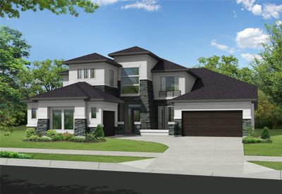 Rendering of Home's spectacular modern elevation | Image 1