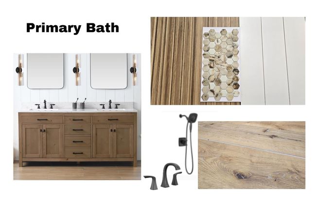Full bathroom with double vanity and wood finished floors | Image 22