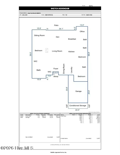 2166 Talmage Dr, Leland, NC, 28451-9340 | Card Image