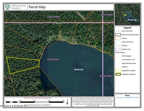 L18C No Road Hewitt-Whiskey Lake, Skwentna, AK, 99667 | Card Image