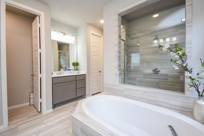 This photo shows water closet one of the vanities and the linen closet! | Image 27