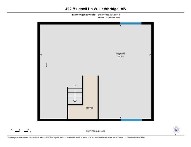 402 Bluebell Lane W, Home with 3 bedrooms, 2 bathrooms and 4 parking in Lethbridge AB | Image 47