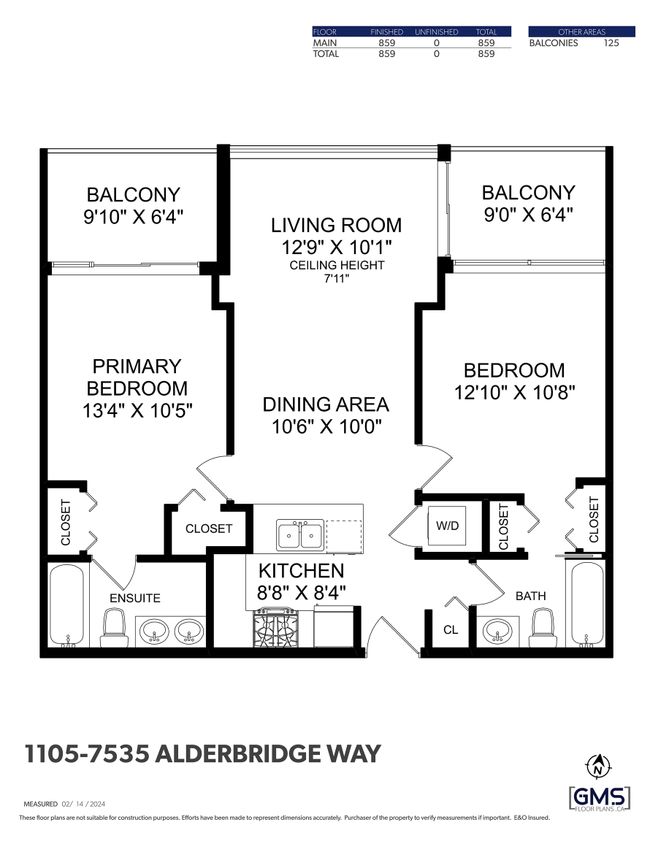 1105 - 7535 Alderbridge Way, Condo with 2 bedrooms, 2 bathrooms and 1 parking in Richmond BC | Image 1