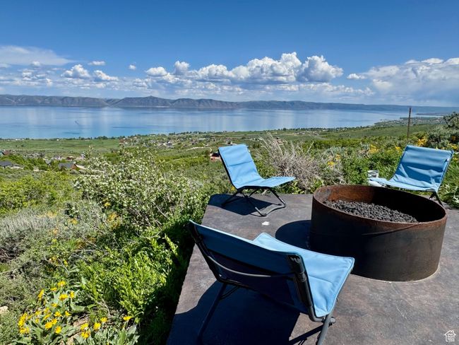 View of patio featuring a water and mountain view | Image 23