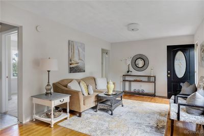 Living room with hardwood / wood-style flooring | Image 3