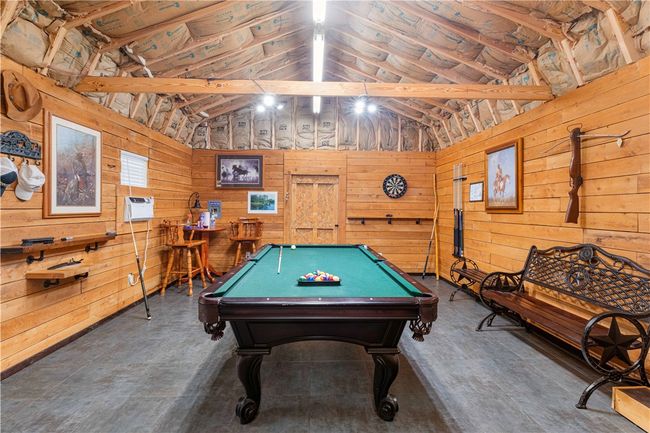 28x16 party barn, heated & cooled with laminate flooring and wood accent walls | Image 13