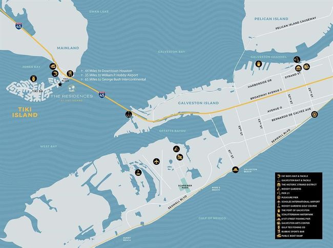 The Village of Tiki Island and Galveston Island Points of Interest Map | Image 12