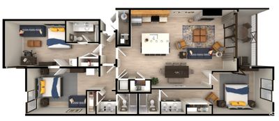 D201 - 45 E 150 S, Condo with 3 bedrooms, 1 bathrooms and null parking in Garden City UT | Image 3