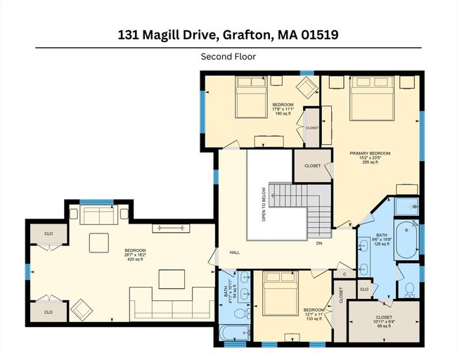 131 Magill Dr, House other with 4 bedrooms, 3 bathrooms and 4 parking in Grafton MA | Image 37