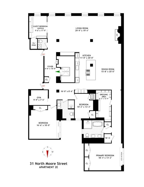 2e-31 N Moore Street, New York City, NY, 10013 | Card Image