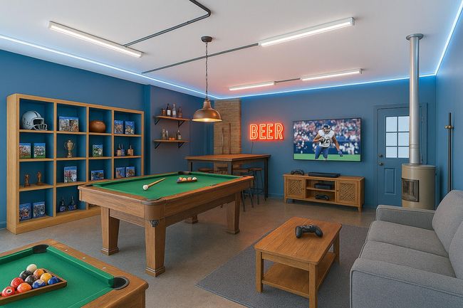 Work Shop virtually staged as game room | Image 27
