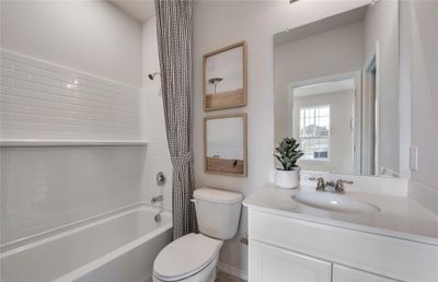 Spacious secondary bathroom *Photos of furnished model. Not actual home. Representative of floor plan. Some options and features may vary | Image 2