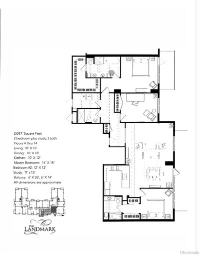 Floor Plan for Unit 518 | Image 3