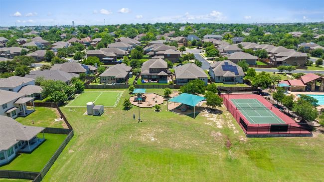 Aerial view of community ammeneties, pools, tennis and soccer courts | Image 39