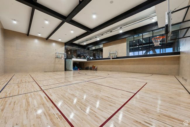 View of home's community with community basketball court and beam ceiling | Image 61