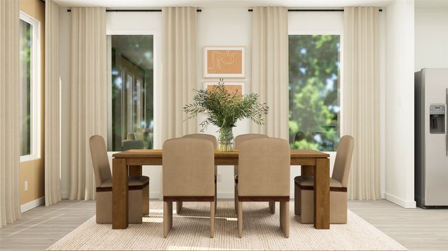 Dining area with light wood finished floors and baseboards | Image 14
