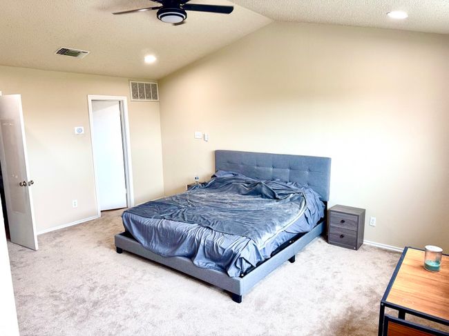 2nd Floor Bedroom with carpet, lofted ceiling, and ceiling fan | Image 16