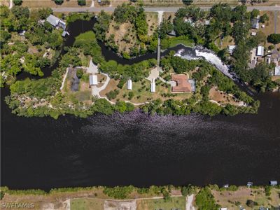 Aerial of Peacock Isle: 2920 Fort Denaud Road, Fort Denaud/LaBelle, FL 33935, 8 acre island on Caloosahatchee River | Image 1