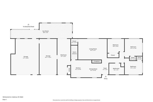 160 Sonnie Dr, House other with 3 bedrooms, 2 bathrooms and 6 parking in Crabtree PA | Image 27