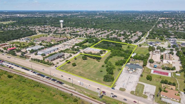 Aerial view of property and surrounding area with property parcel outlined | Image 6