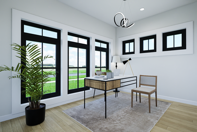 Charming main floor office. Some renderings feature upgraded materials and fixtures. | Image 3