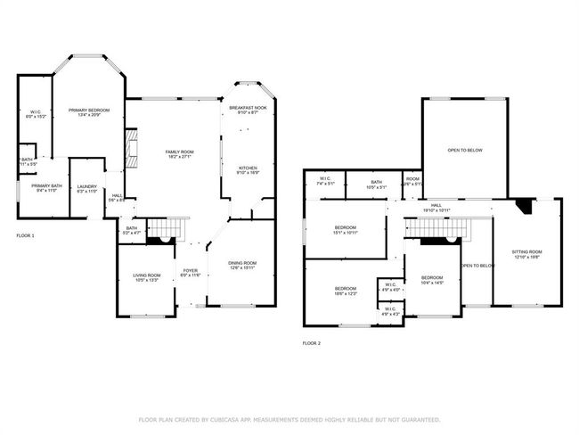 This floorplan drawing illustrates both the first and second floors of the home, offering a detailed layout of the spacious living areas, bedrooms, and key features throughout. | Image 40