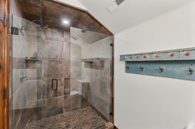 Full bathroom featuring a stall shower and recessed lighting | Image 36