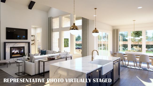 You'll find a light filled, open and flowing main level in our Brenham III plan. REPRESENTATIVE PHOTO VIRTUALLY STAGED | Image 9