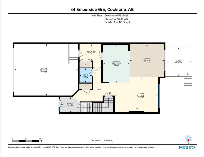 44 Emberside Green, House other with 3 bedrooms, 3 bathrooms and 4 parking in Cochrane AB | Image 47
