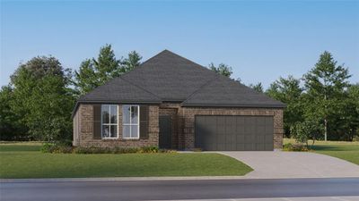 View of front of home with a garage and a front lawn | Image 1