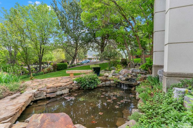 View of yard with a garden pond | Image 6