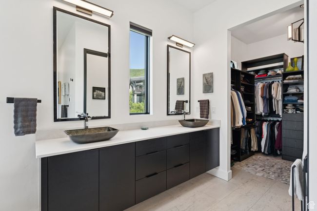 Bathroom with double vanity and a spacious closet | Image 27